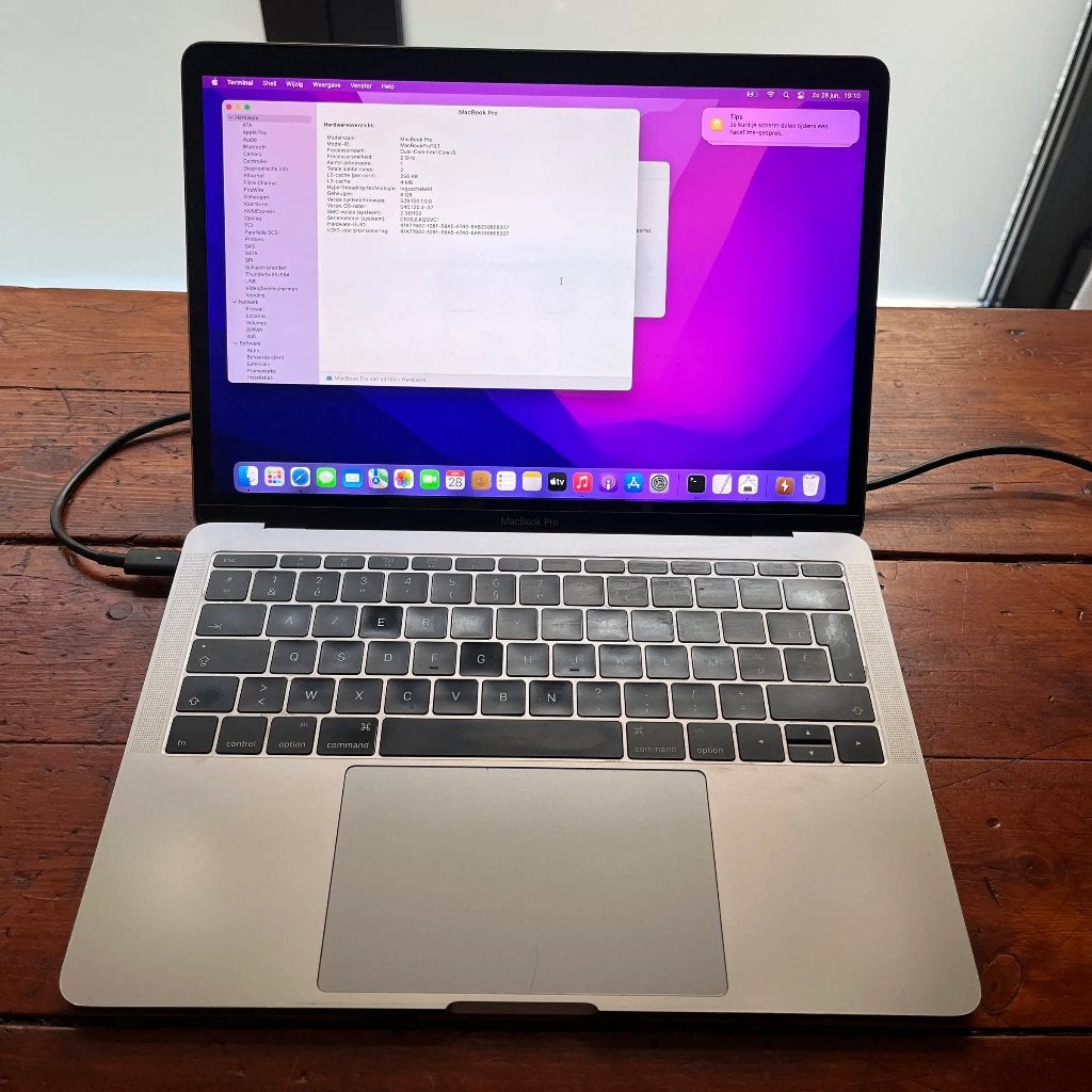 apple macbook pro 13 inch a1708 2017 i5 256GB 8GB ram, 256 GB, Enlèvement ou Envoi, MacBook, Utilisé
