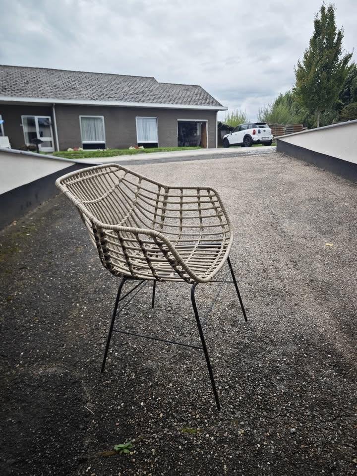 6 CHAISES DE JARDIN, Jardin & Terrasse, Enlèvement, Utilisé, Osier