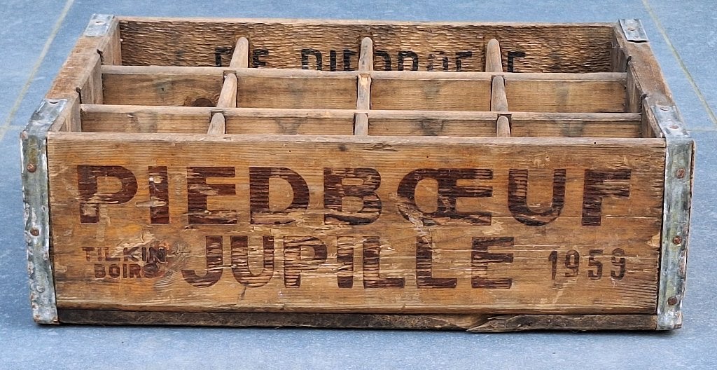 Très ancien casier en bois Piedboeuf Jupille, Collections, Enlèvement ou Envoi, Utilisé, Autres types, Jupiler