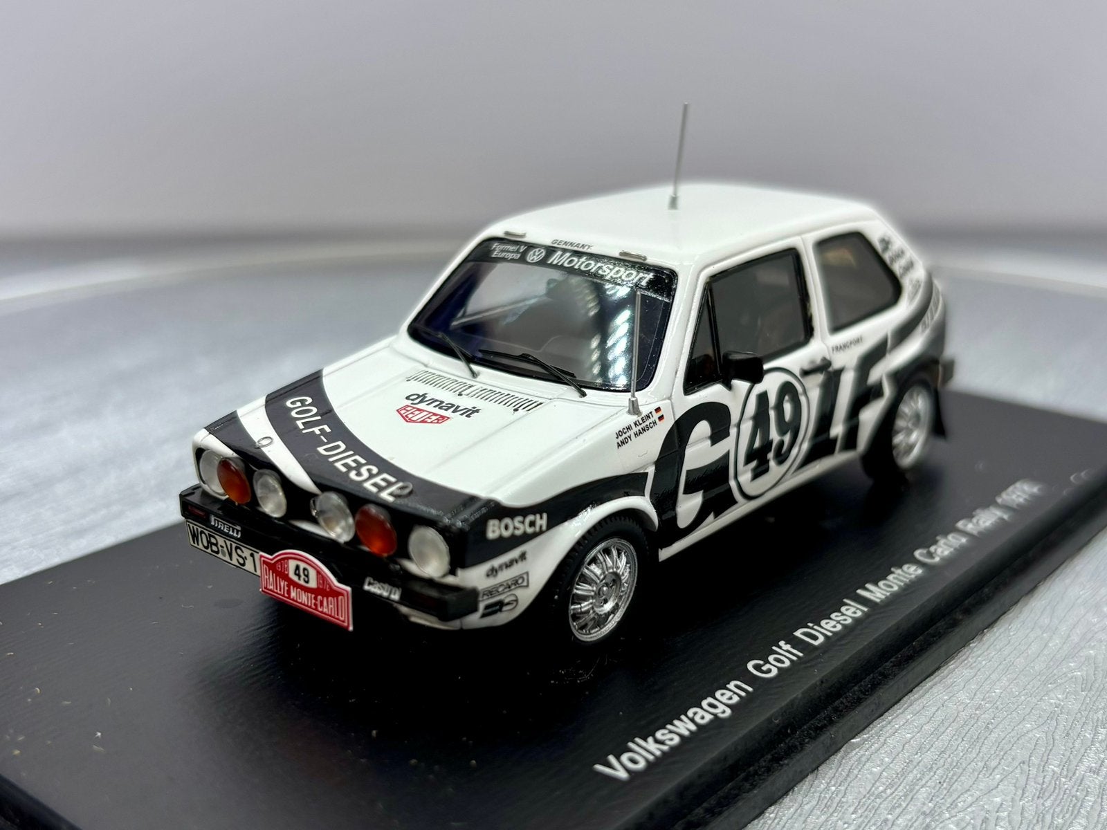1:43 Volkswagen golf diesel monte Carlo rally 1978, Ophalen of Verzenden, Zo goed als nieuw