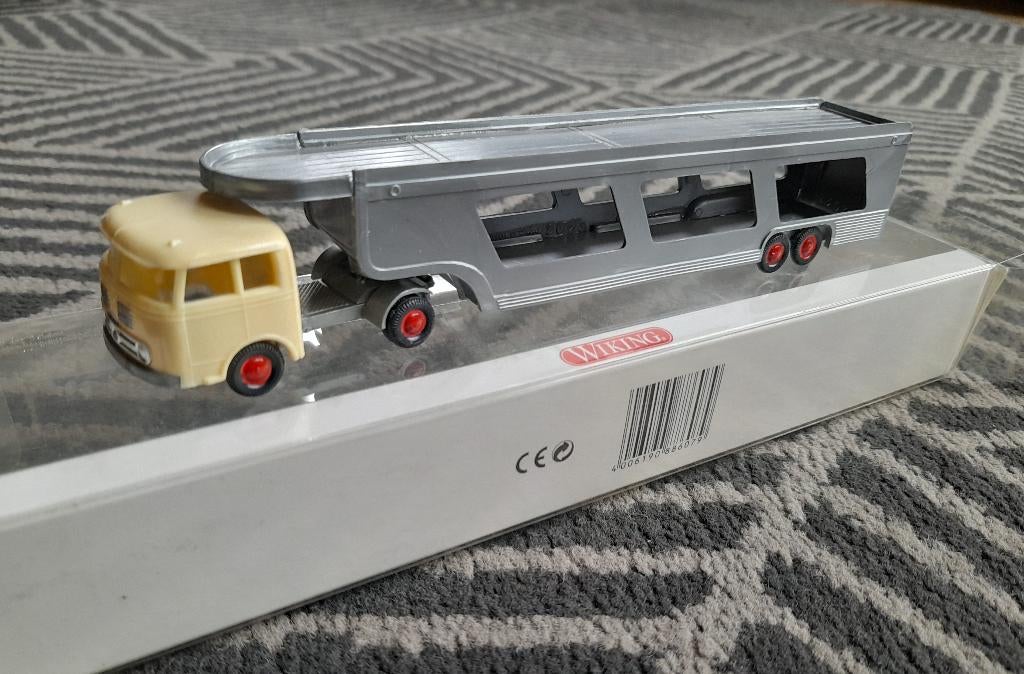 Wiking auto trailer   1/87, Envoi, Comme neuf, Bus ou Camion, Wiking