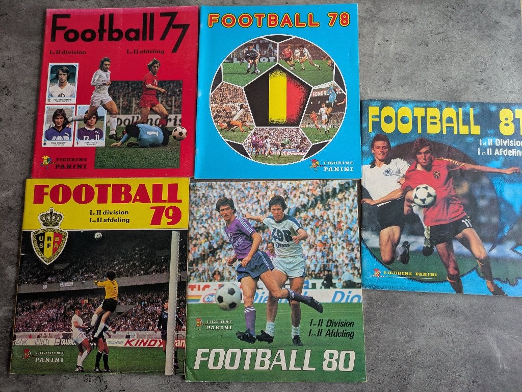 5 X PANINI VIDES albums d'autocollants de FOOTBALL 77... 81, Envoi, Neuf, Autocollant