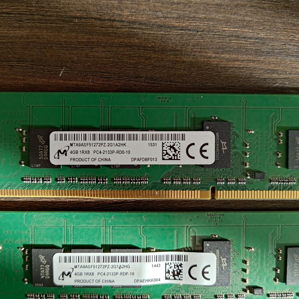 4 GB DDR4 ECC RAM — Micron 2133 MHz (x3 disp), Computers en Software, RAM geheugen, Gebruikt, Server, 4 GB, DDR4, Ophalen of Verzenden