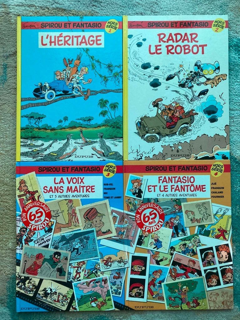 Lot 4 BD Spirou et Fantasio - HS 1 à 4 (Dupuis), Série complète ou Série, Enlèvement ou Envoi, Utilisé