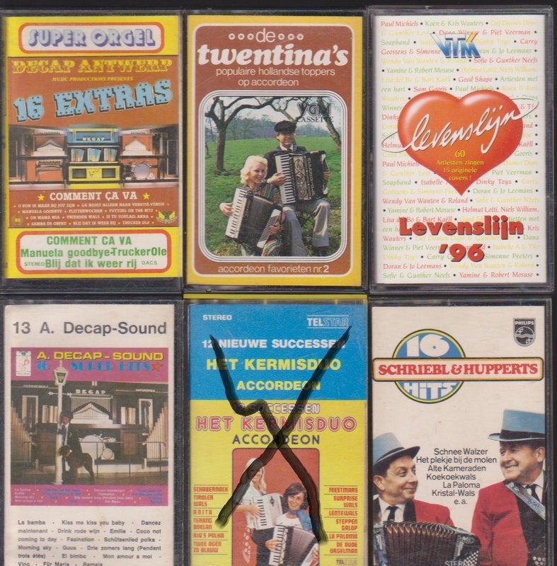 CASSETTES per stuk of lot, Ophalen, Nederlandstalig, 2 t/m 25 bandjes, Origineel
