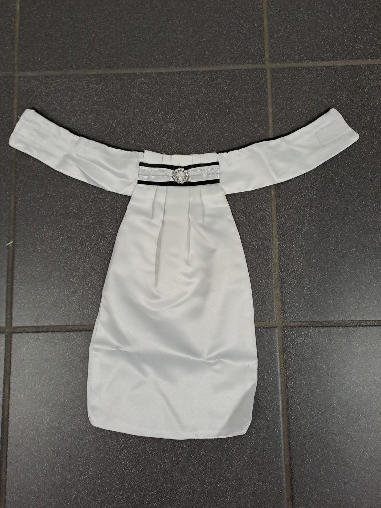 Plastron met klittenband, Ophalen, Sierdetails, Zo goed als nieuw, Wit