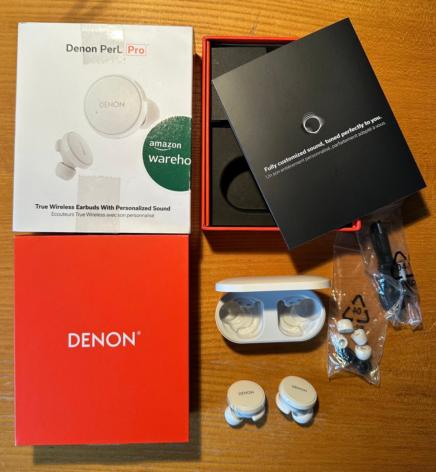 Denon PerL Pro, TV, Hi-fi & Vidéo, Blanc, Denon, Intra-auriculaire, Comme neuf