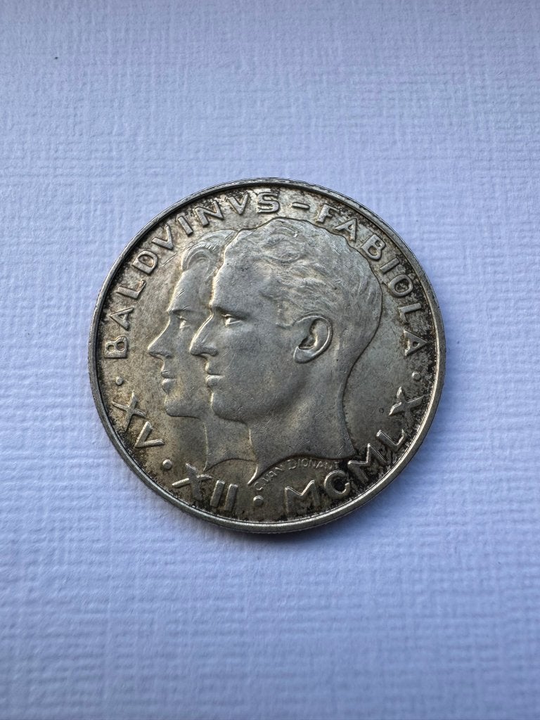 Belgique - 50 Francs 1960 (Mariage à Boudewijn, argent), Timbres & Monnaies, Monnaies | Belgique, Enlèvement ou Envoi, Monnaie en vrac