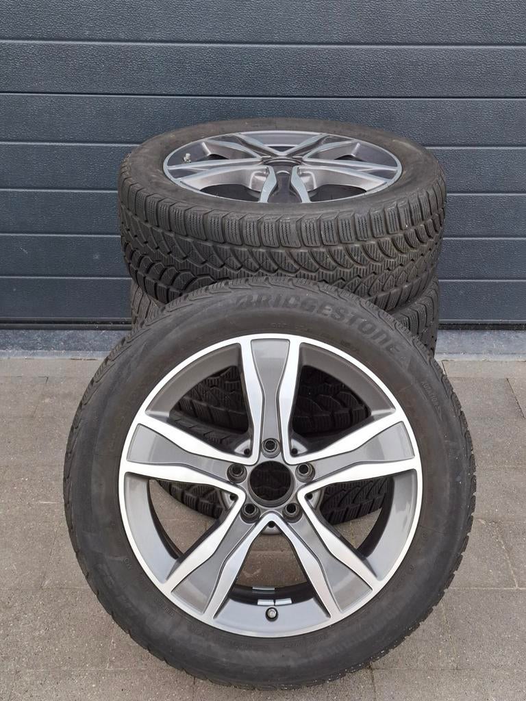 Mercedes C-klasse originele lichtmetalen velgen + banden, Ophalen, Band(en)