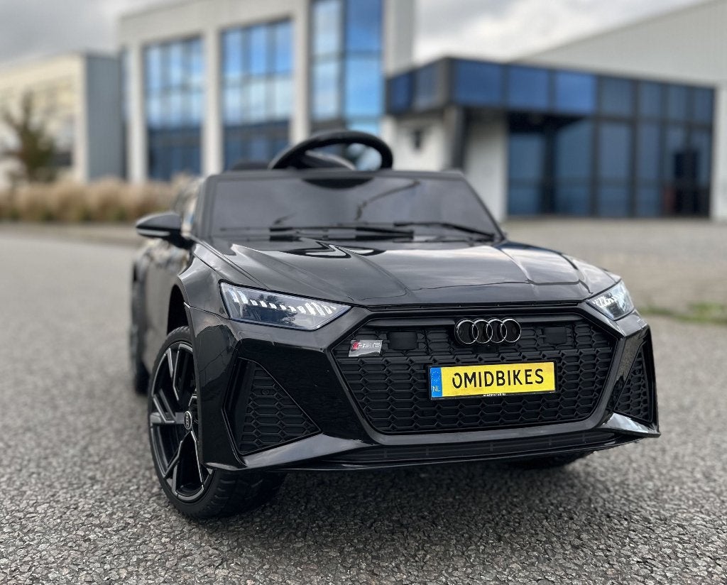 Audi RS6 12v zwart Afstandsbediening - Bluetooth - Leder NIE, Ophalen of Verzenden, Nieuw