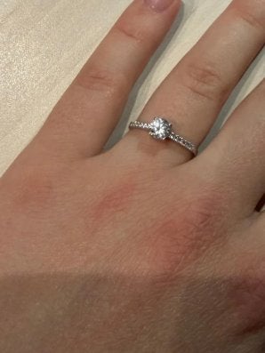Bague Manon Or Blanc Oxyde de Zirconium, Bijoux, Sacs & Beauté, Neuf, Enlèvement ou Envoi, Or, Femme