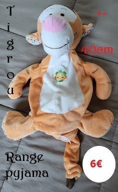 Range pyjama Tigrou +- 40cm sans la queue - DISNEY, Enlèvement, Comme neuf