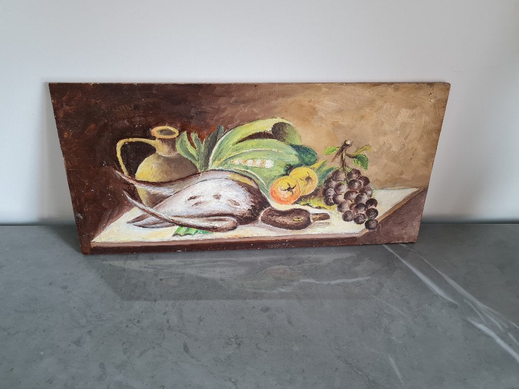 zeer mooi schilderij op paneel - huile sur panneau, Enlèvement ou Envoi