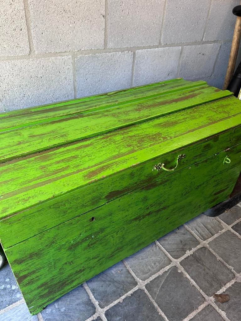 Opbergkist groen met gouden details, Ophalen