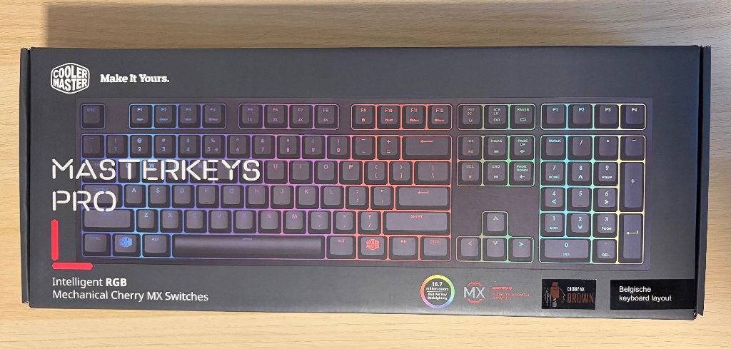 Cooler Master Masterkeys Pro L gaming-toetsenbord, Cooler Master, Azerty, Ophalen of Verzenden, Zo goed als nieuw
