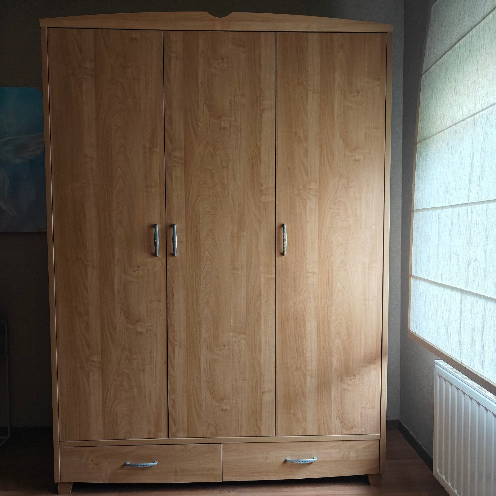 Kleerkast tienerkamer, frisse houtkleur  prima staat, Huis en Inrichting, Kasten | Kleerkasten, Ophalen, 100 tot 150 cm, 200 cm of meer
