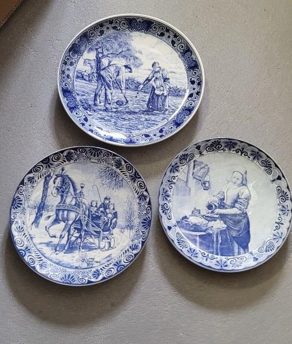 3 Wandborden Delfts Blauw - Handgeschilderd Made in Holand, Ophalen of Verzenden
