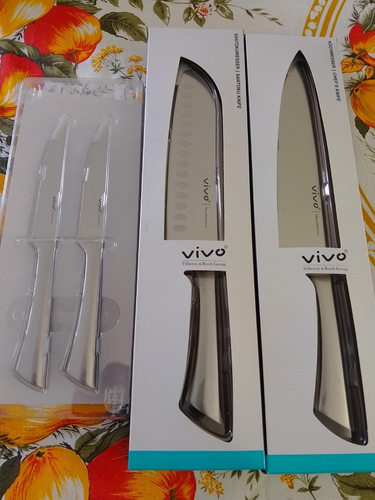 keuken messen ViVo chef en 2 steakmes, Ophalen, Vivo