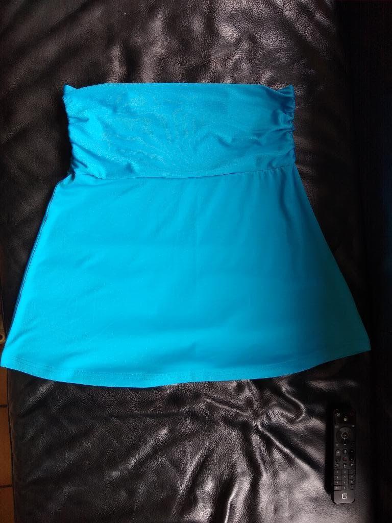 Jupe bleu corail à froncements latéraux, Jazlyn, taille L, Jazlyn, Enlèvement, Bleu, Taille 42/44 (L)