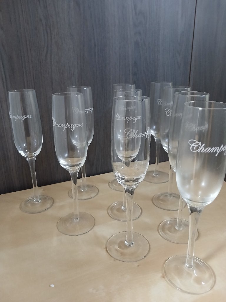 Champagneglazen, Maison & Meubles, Verre ou Verres, Comme neuf, Verre, Enlèvement