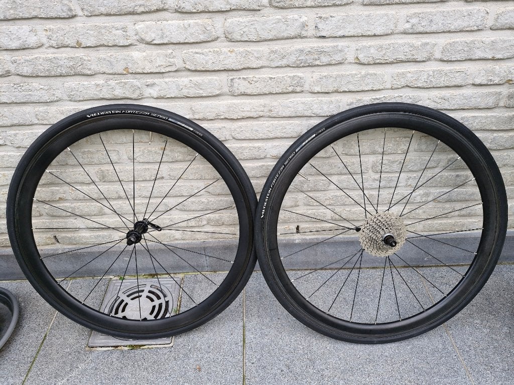 Carbon wielen velgrem met schimano ultegra cassette, Fietsen en Brommers, Fietsonderdelen, Gebruikt, Racefiets, Carbon, Ophalen