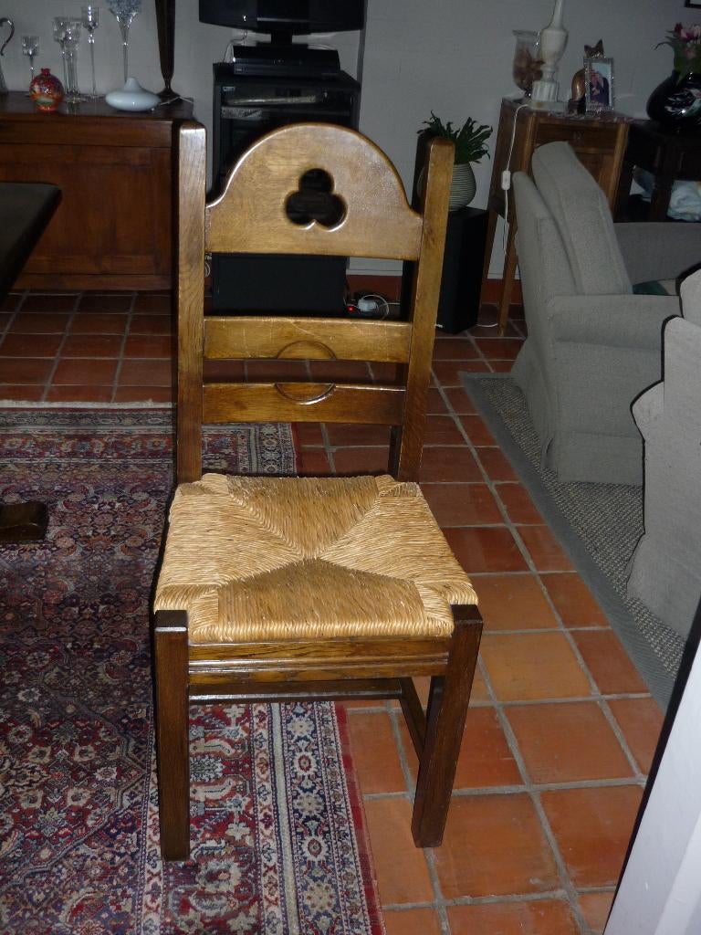 Eiken stoelen, Huis en Inrichting, Ophalen, Gebruikt, Bruin, Vijf, Zes of meer stoelen