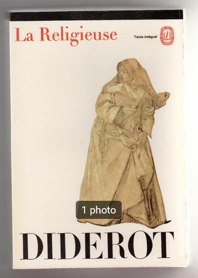 "La Religieuse" Diderot (1966), Livres, Enlèvement ou Envoi, Diderot, Utilisé, Europe autre