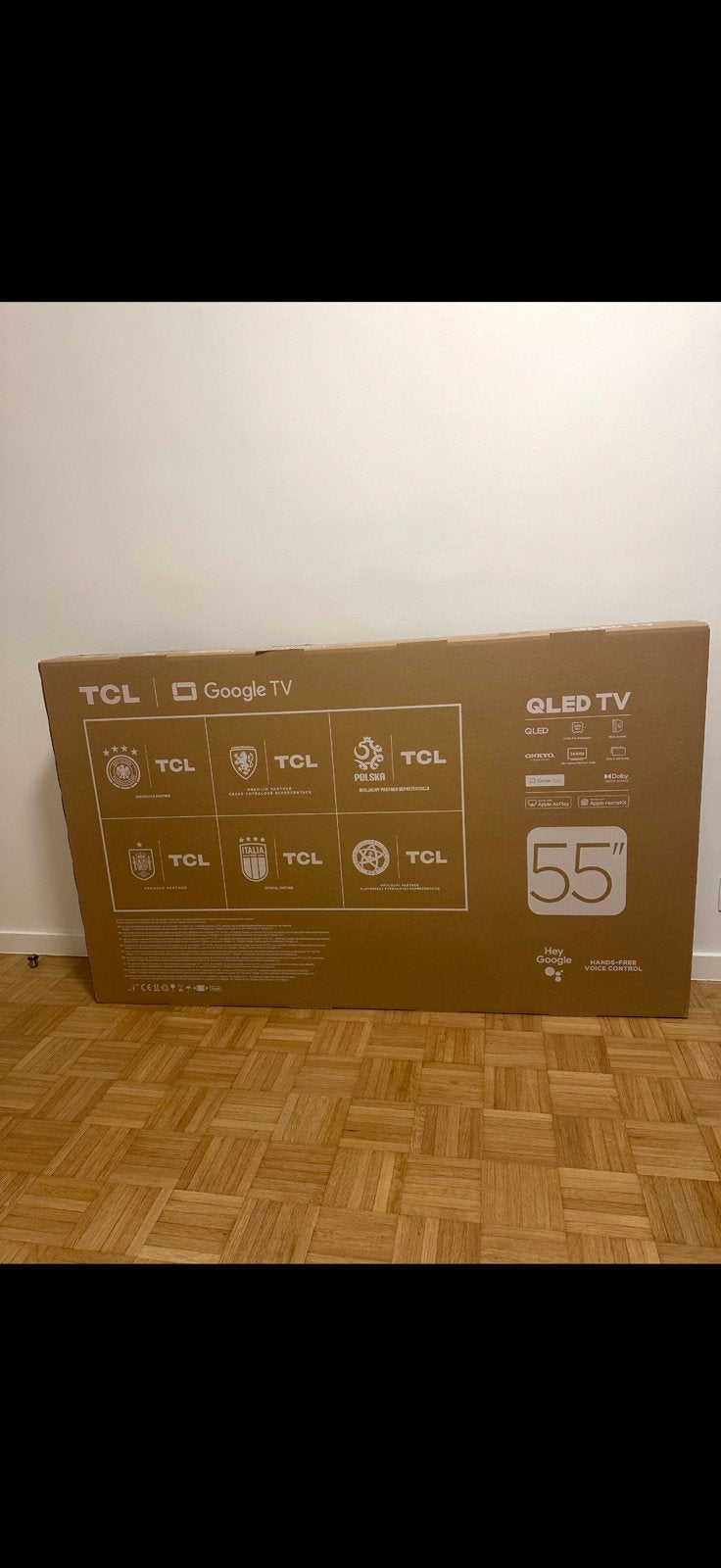 Nieuw! TCL QLED 55’ Google TV, Audio, Tv en Foto, QLED, 120 Hz, Zo goed als nieuw, 100 cm of meer