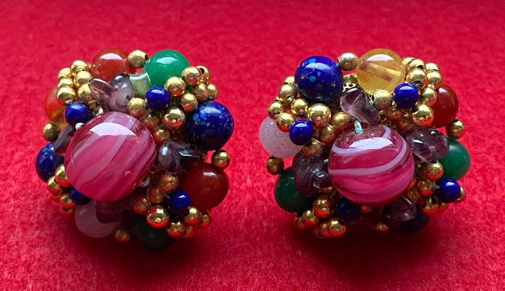 Bijoux de Mode Vintage: Boucles d'Oreilles, Bijoux, Sacs & Beauté, Bijoux anciens, Enlèvement ou Envoi, Autres matériaux, Boucles d'oreilles