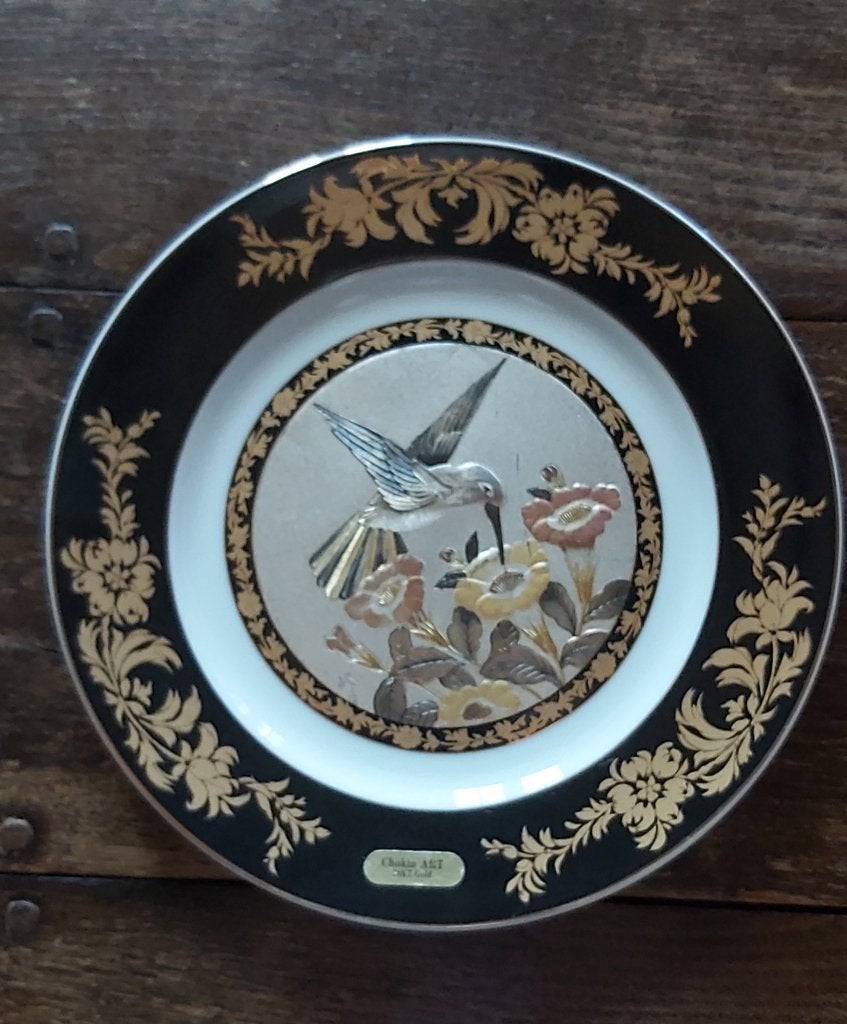 chokin art bord 24 k goud, Antiek en Kunst, Antiek | Keramiek en Aardewerk, Ophalen