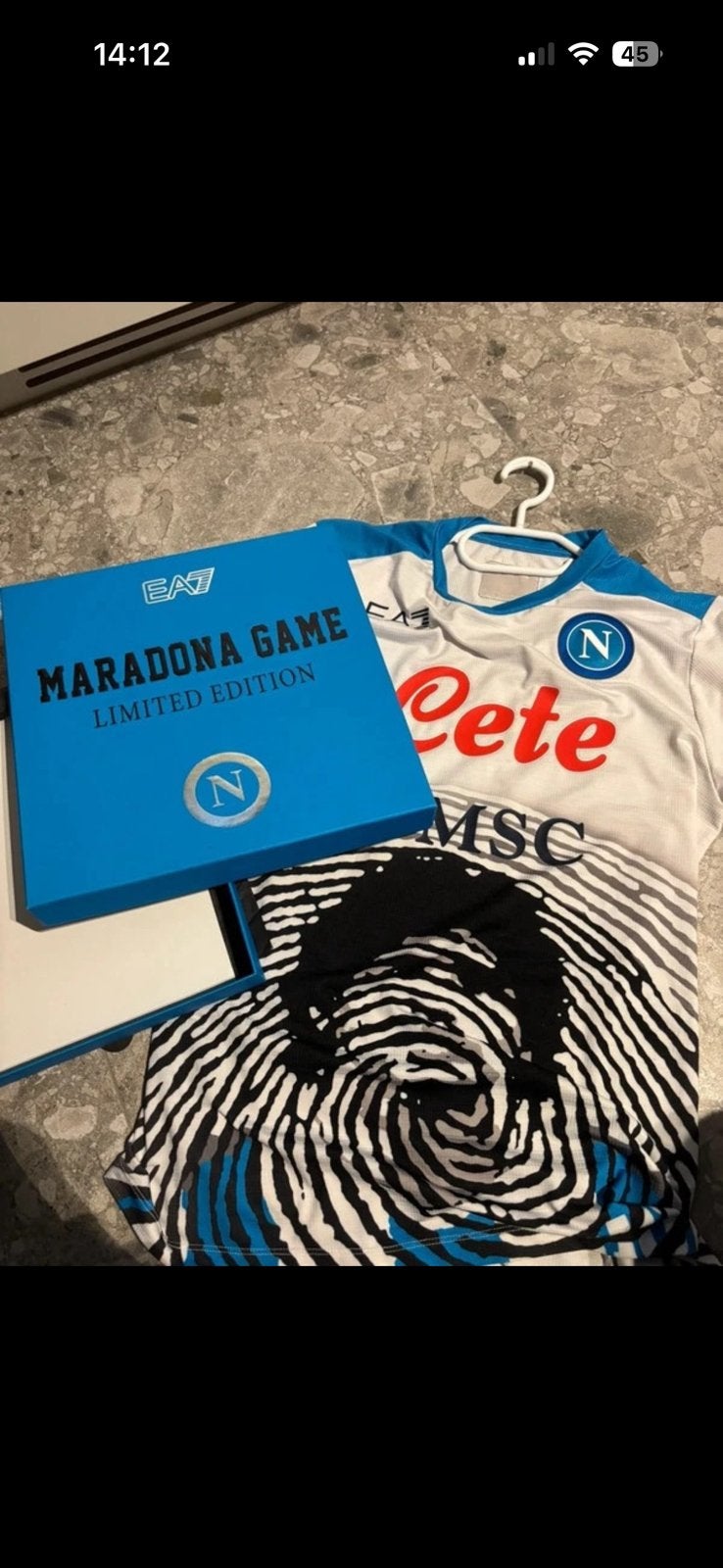 Napoli x EA7 Maradona Game LIMITED EDITION champions 21, Ophalen, Zo goed als nieuw, Maat 48/50 (M), Wit