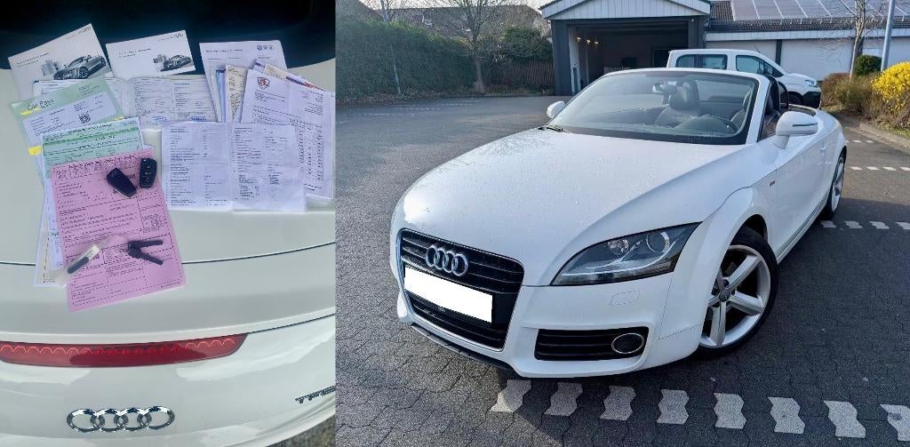 Audi TT S-Line Cabrio, Perfecte Staat: New Ketting+Koppeling, Auto's, Voorwielaandrijving, Euro 5, Cabriolet, Wit