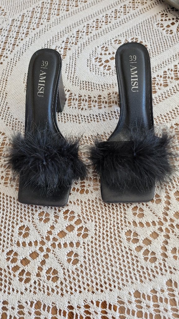 mules pour dame pointure 39, Kleding | Dames, Zwart, Zo goed als nieuw, Amisu, Sandalen of Muiltjes