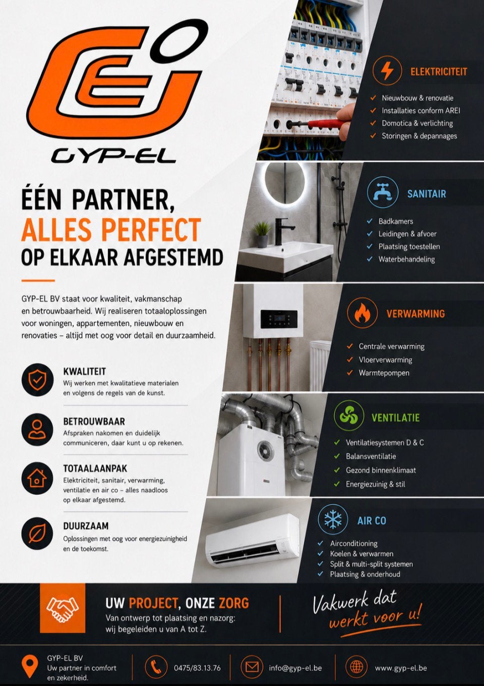 Voor al jullie technische werken GYP-EL bv te Liedekerke