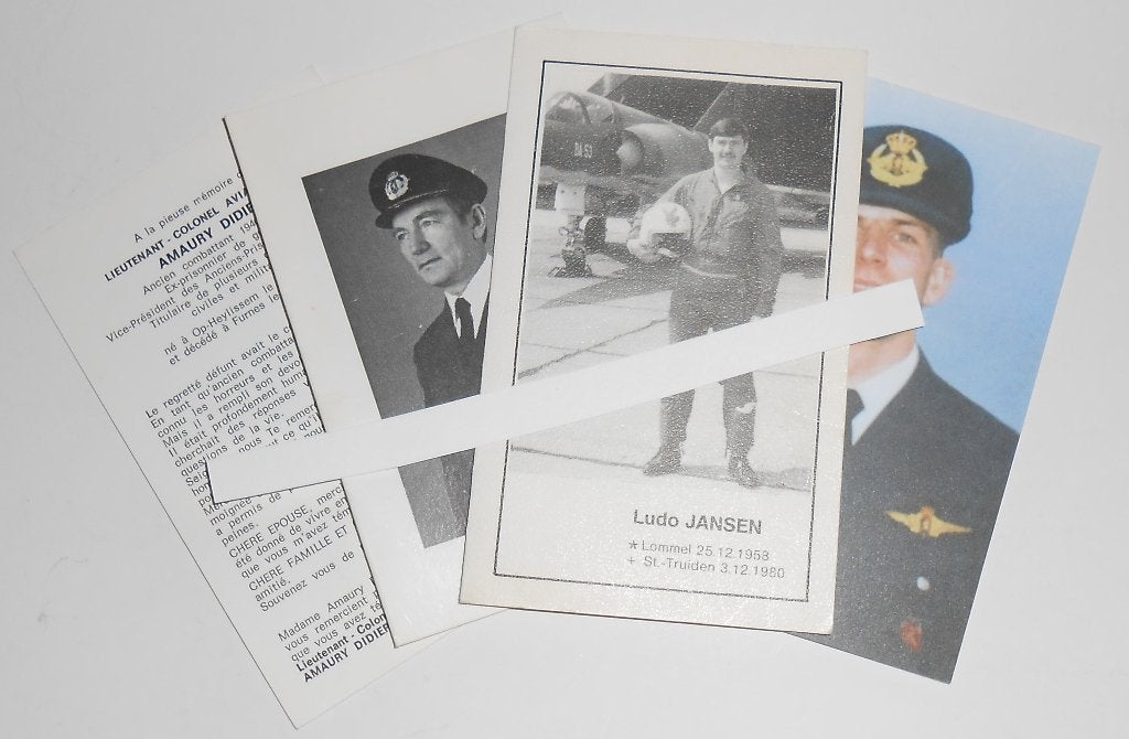 Lot Belgische crash of overleden Piloot / Piloten, Verzamelen, Ophalen of Verzenden, Bidprentje