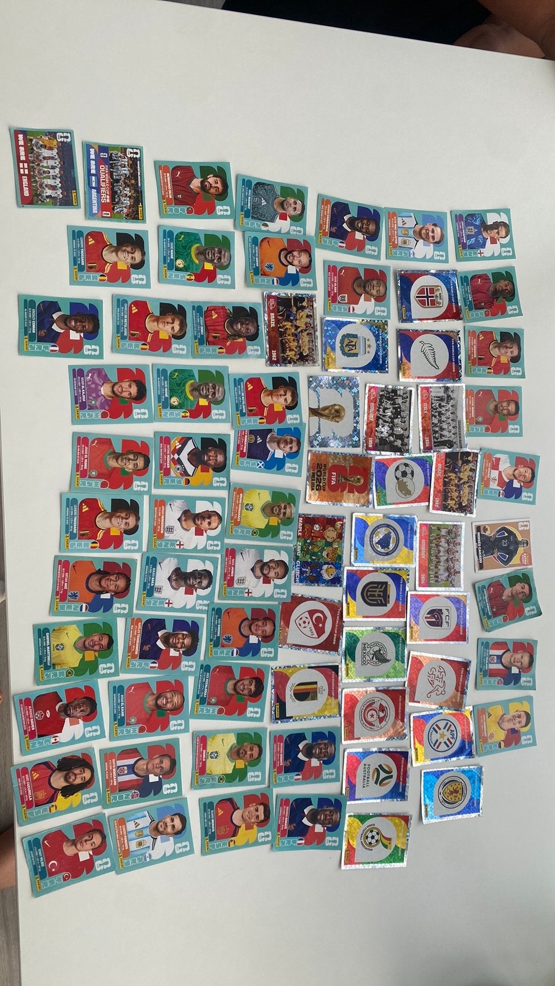 Panini 73 kaarten Zeldzaam met Cristiano Ronaldo en Haaland., Ophalen, Zo goed als nieuw
