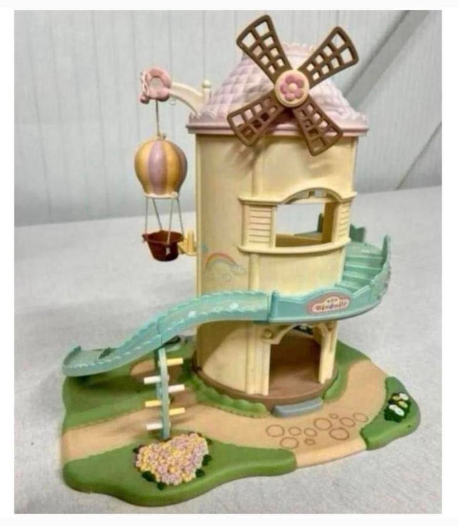 Vintage Calico Critters-Sylvanian Families Speelhuis molen, Ophalen of Verzenden, Zo goed als nieuw, Poppenhuis