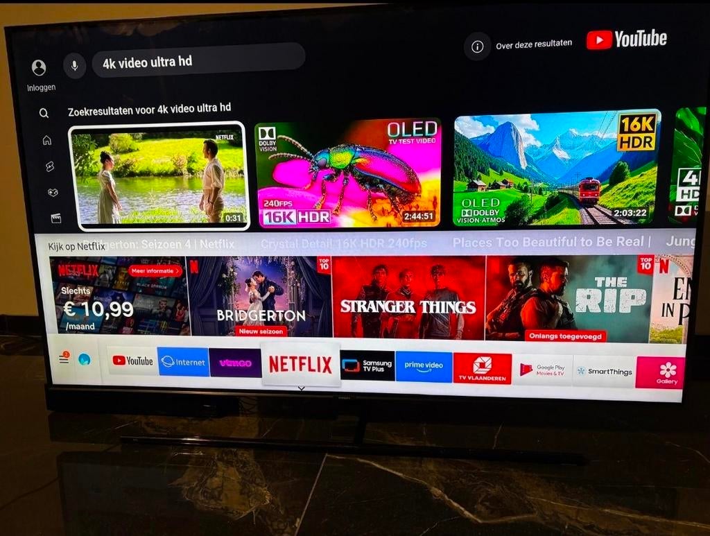 Samsung qled smart tv 4k uhd 55 inch, Audio, Tv en Foto, QLED, Ophalen of Verzenden, Samsung, 4k (UHD)
