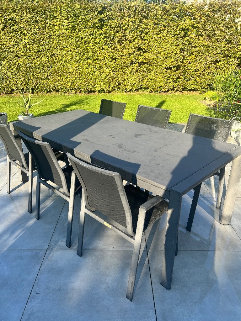 Tuintafel met zes stoelen, Enlèvement, Utilisé
