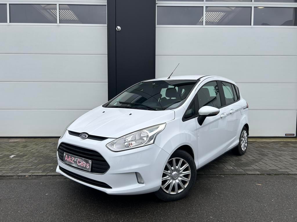 Ford B-Max 1.0i EcoB / Navi / Airco / Bleutooth / 74000km, Stof, B-Max, Parkeersensor, Wit