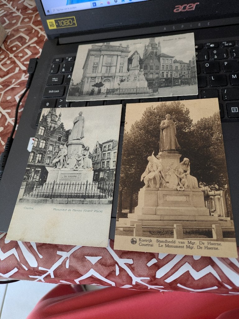 Kortrijk - standbeeld de haerne, Ophalen of Verzenden, Ongelopen