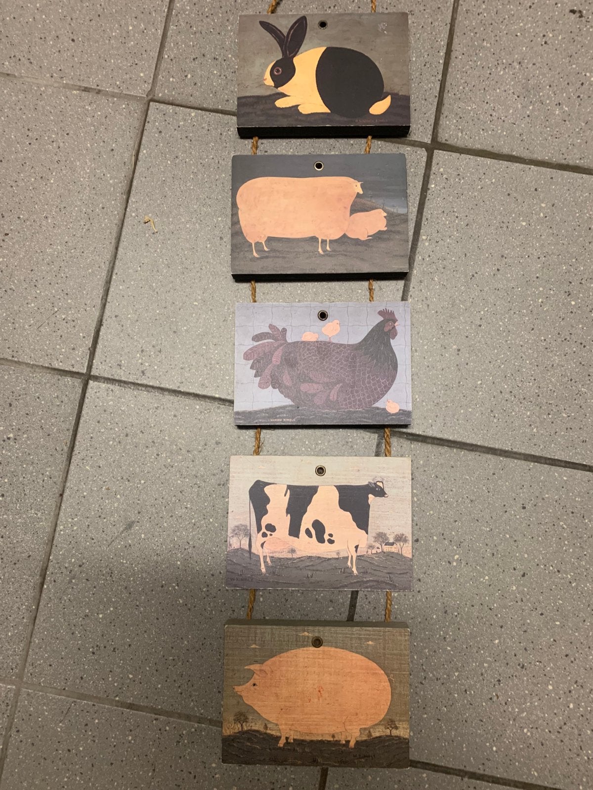 Muurdecoratie in hout “ boerderijdieren”, Enlèvement ou Envoi, Comme neuf
