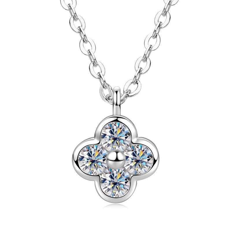 Nieuwe set ketting + oorstekers, Bijoux, Sacs & Beauté, Colliers, Neuf, Blanc, Avec pierre précieuse, Envoi