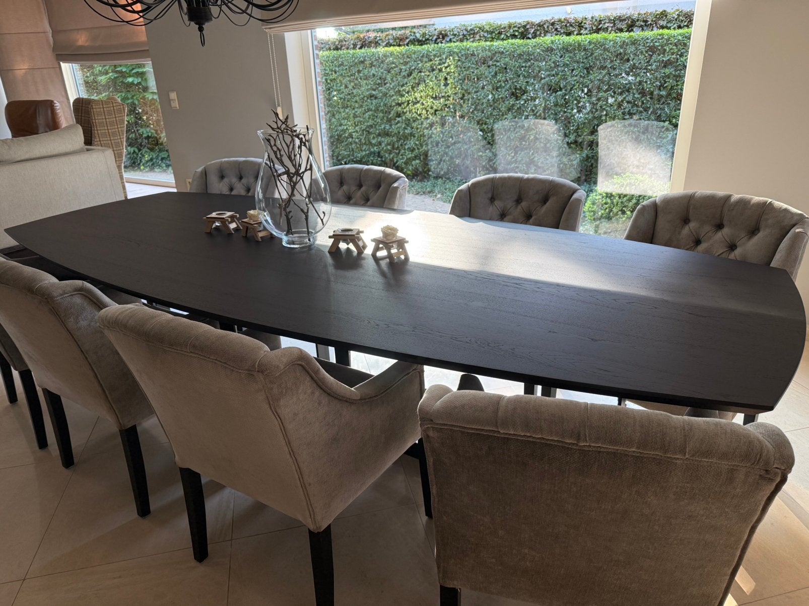 Tafel empire zwart, Comme neuf, 100 à 150 cm, Enlèvement, Strak landelijk
