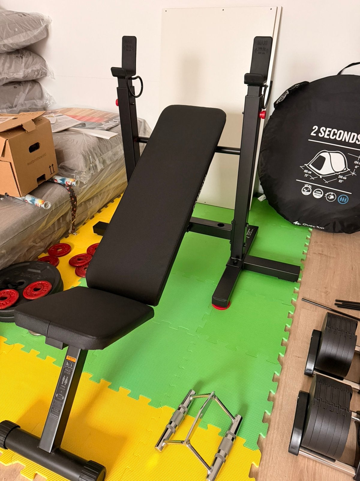 Corenght benchpress bank nieuw, Sport en Fitness, Ophalen, Zo goed als nieuw