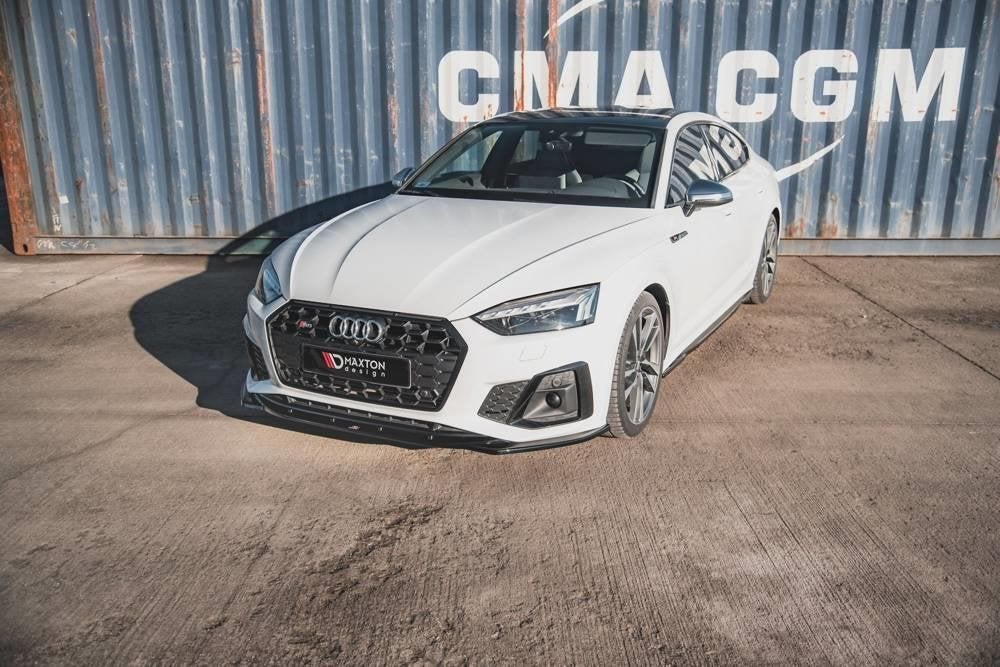 Maxton Spoiler Lip Splitter Voor Audi A5 S Line S5, Auto diversen, Tuning en Styling, Verzenden