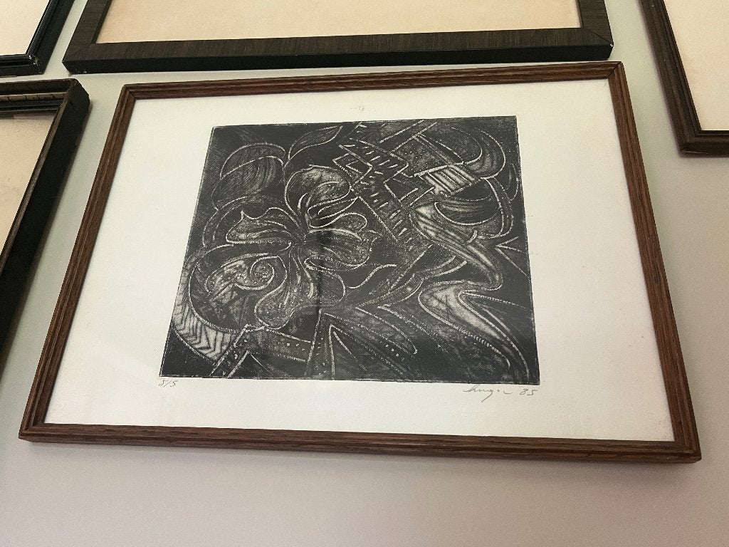 Abstracte ets van Hugo De Clercq 1985, Ophalen