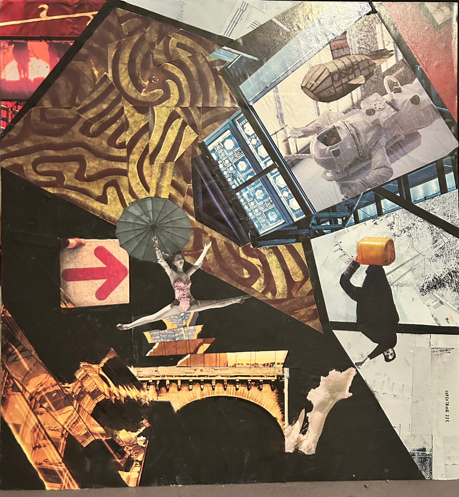 SCHILDERIJ “Black Hole Sucker” (2022 - Bonheiden), Enlèvement ou Envoi, Collage