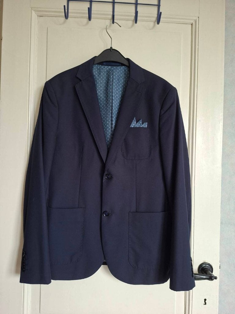 Blouson de costume marine - Taille 48, Neuf, WE, Enlèvement, Bleu
