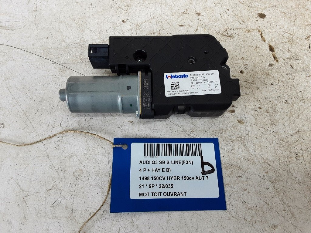 TOIT OUVRANT MOTEUR Audi Q3 Sportback (F3N) (1739493G), Auto-Union-Straße  1,
85057  Ingolstadt, DE, Info@audi.de, Audi, Utilisé